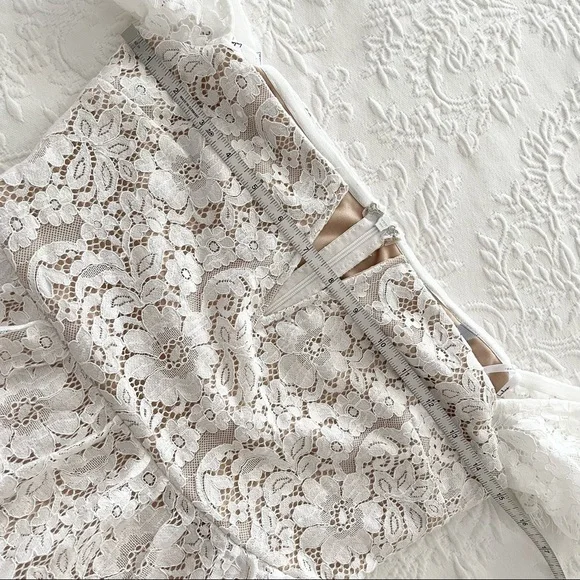 NWOT Lulus Absolutely Stunning White Lace Off-the-Shoulder Midi Dress Small - Picture 8 of 10